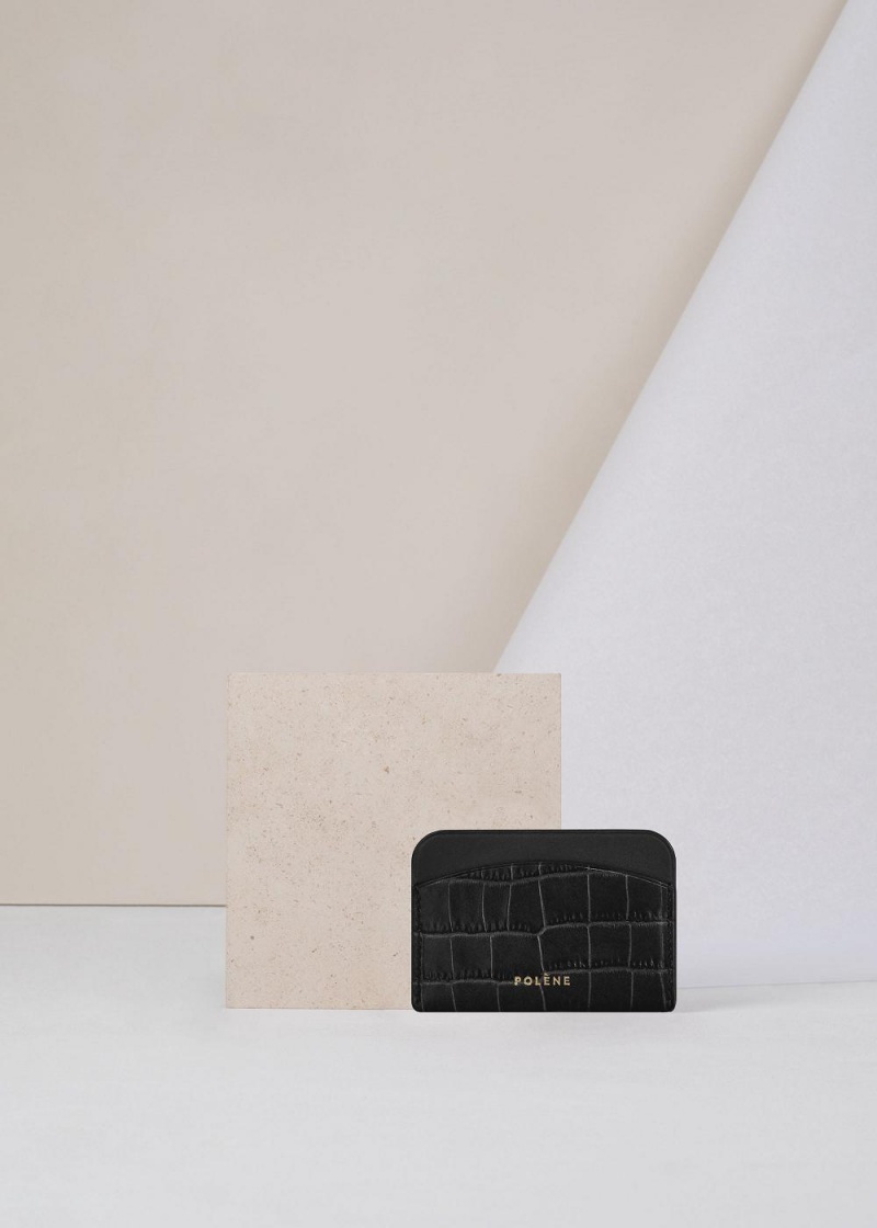 Polène Card Holder Pung Sort | VKAEIT540